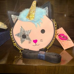 Betsey Johnson, Cat Unicorn “Cat-I-corn” Crossbody Bag, NWOT’s